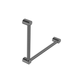 Mecca Care 32mm Ambulant Nero Toilet Nero Grab Rail 90 Degree 450X450mm - Gunmetal
